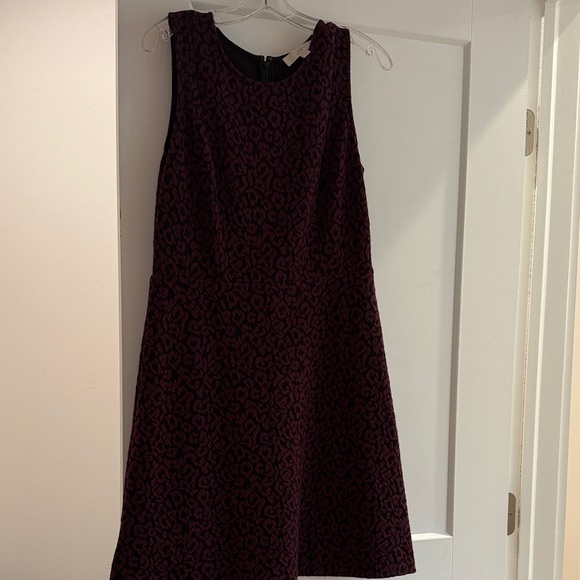 LOFT Black and Purple Brocade  Mini Dress - Picture 1 of 6